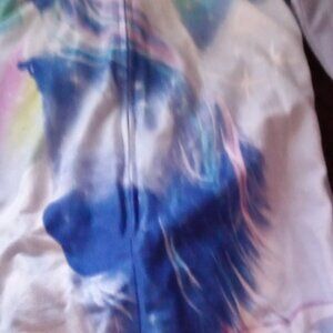 Jelli Fish Kids one piece hooded Unicorn PJ's LG/10-12